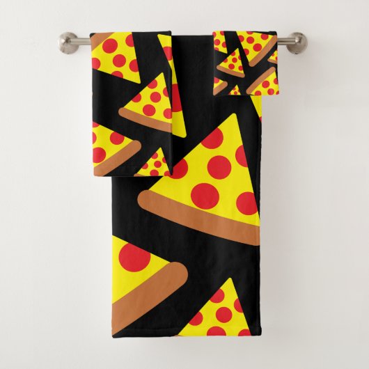 Pizza slices patroon ontwerp bad handdoek (Insitu)