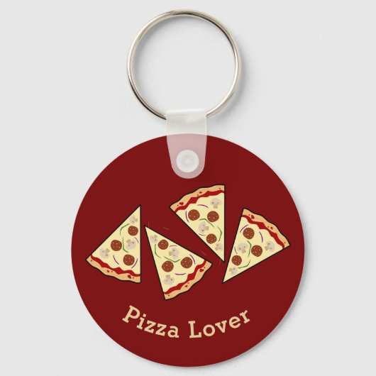Pizza Slices Sleutelhanger (Voorkant)
