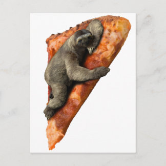 Pizza Sloth Briefkaart
