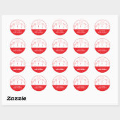 Pizza speciale levering ronde sticker (Vel)