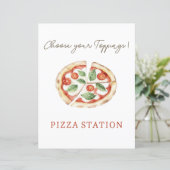 Pizza Station Custom Table Sign (Staand voorkant)