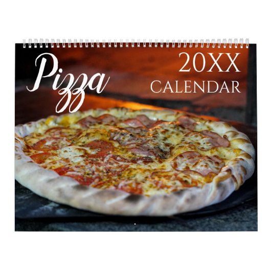 Pizza Thema 2025 Muur Kalender Gift (Hoes)
