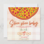 Pizza thema baby shower kaart (Voorkant)