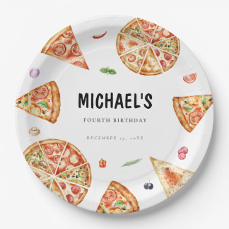 Pizza thema Verjaardagspapier Bord