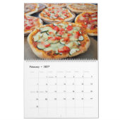 Pizza thème 2025 Wall Calendrier cadeau (Feb 2027)