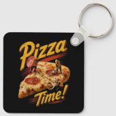 Pizza Tijd! Sleutelhanger (Achterkant)