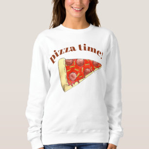 Pizza Time Pepperoni Cheese New York Slice Foodie Trui