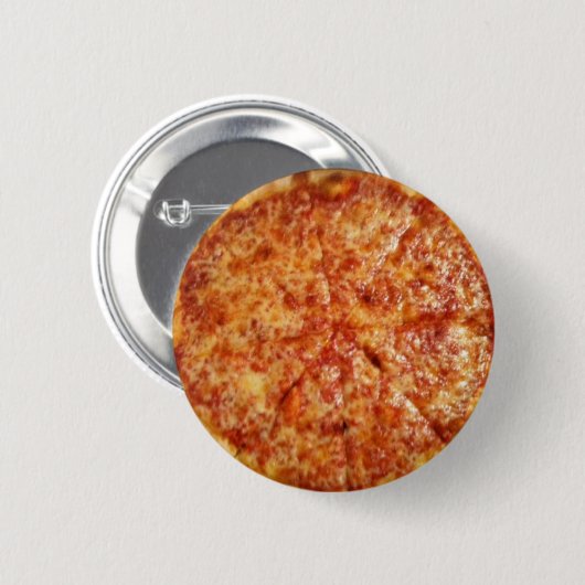 Pizza Time. Ronde Button 5,7 Cm (Voorkant /achterkant)