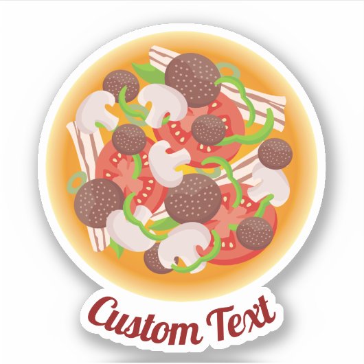 Pizza Top Sticker (Voorkant)
