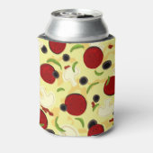Pizza Toppings Pattern Blikjeskoeler (Blikje Achterkant)
