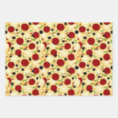 Pizza Toppings Pattern Inpakpapier Vel (Voorkant 3)