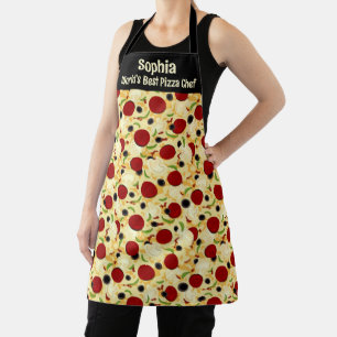 Pizza Toppings Pattern Schort
