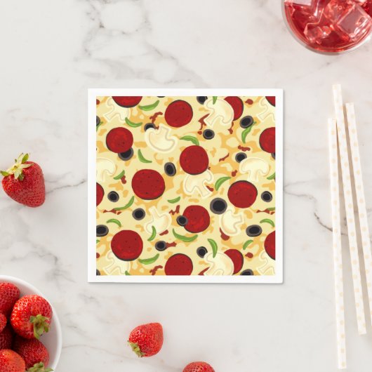 Pizza Toppings Pattern Servet (Insitu)