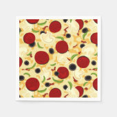 Pizza Toppings Pattern Servet (Voorkant)