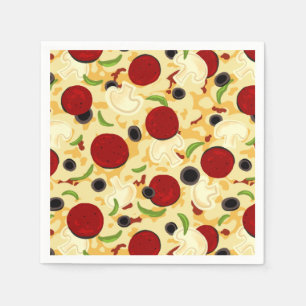 Pizza Toppings Pattern Servet