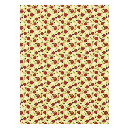 Pizza Toppings Pattern Tafelkleed (Voorkant)
