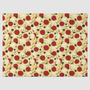 Pizza Toppings Pattern Tissuepapier
