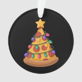 Pizza Tree Kerstverlichting Pizza Lover Familie Ornament (voorkant)