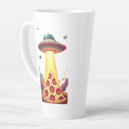 Pizza UFO-ontvoering Latte Mok