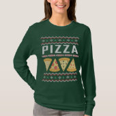 Pizza Ugly KerstSweater T-shirt (Voorkant)