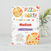 Pizza uitnodiging (Staand voorkant)