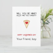 Pizza  Valentijn Feestdagenkaart (Staand voorkant)