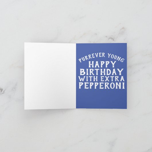 PIZZA-VANGSTEN IN RUIMTEKST-VOEDDAGKAARTEN BEDANKKAART (Binnen)