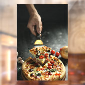 Pizza Vegetarian Cooking Kitchen Pizza Shop Raamsticker (Vel 2)