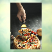 Pizza Vegetarian Cooking Kitchen Pizza Shop Raamsticker (Vel 3)