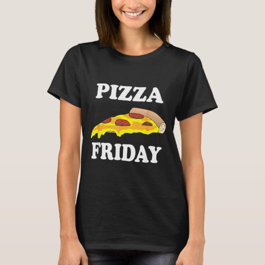 Pizza vendredi - T-shirt drôle (Devant)
