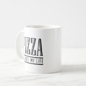 Pizza veranderde mijn leven koffiemok (Voorkant links)