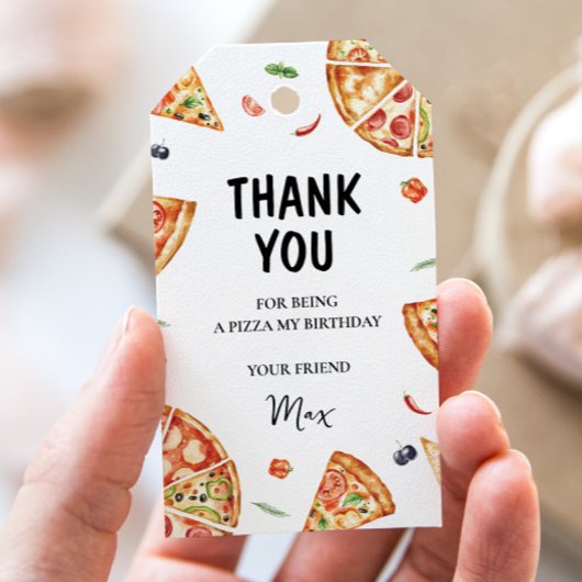 Pizza Verjaardagscadeaotag Cadeaulabel