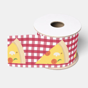 Pizza Verjaardagsfeestje Grosgrain Lint