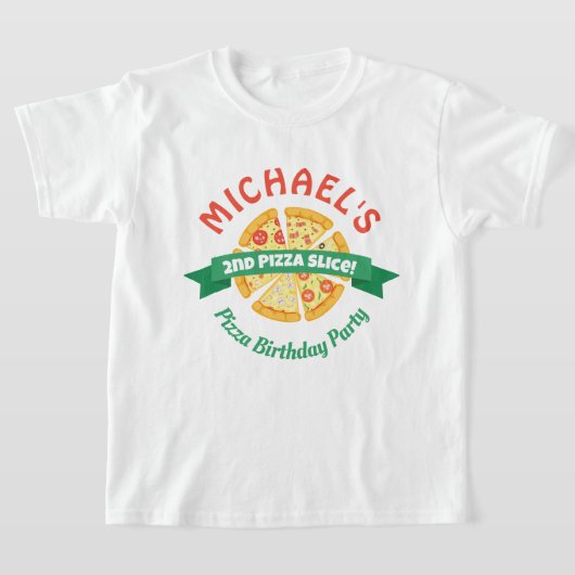 Pizza Verjaardagsfeestje Shirt (Laagn)