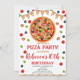 Pizza Verjaardagsfeestje, Slice of Fun Verjaardag Kaart