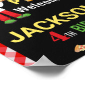 Pizza verwelkomde het partijteken Pizza makend par Poster (Hoek)