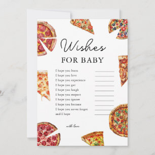 Pizza veut la carte de jeu Baby shower