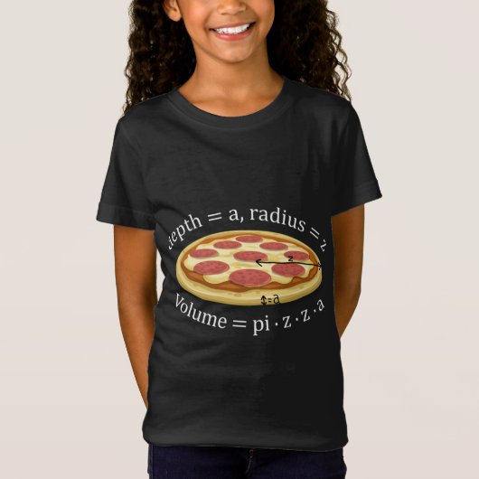 Pizza volume - Grappige Wiskunde T-shirt (Voorkant)