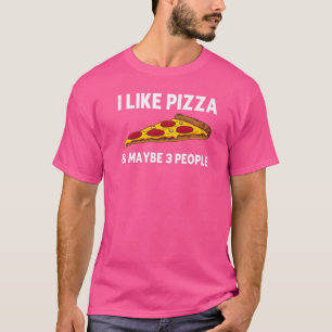 Pizza voor mannen Italiaans voedsel pizza pepperon T-shirt