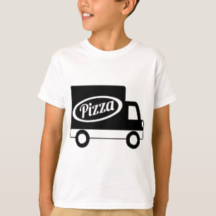 Pizza Vrachtwagen Lokale levering Werknemer Unifor T-shirt