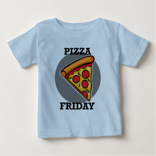 Pizza Vrijdag Design - Baby Fine Jersey T-Shirt