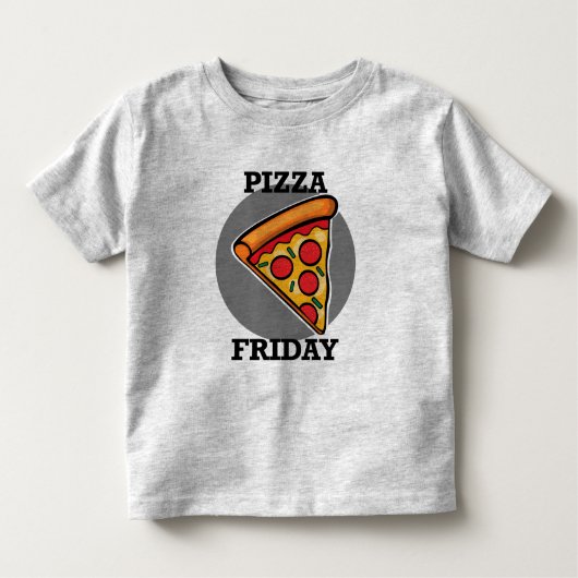 Pizza Vrijdag Design - Toddler Fine Jersey T-Shirt (Voorkant)