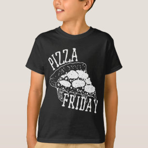 Pizza vrijdag Grappige Pizza Party Nacht T-shirt
