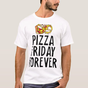 Pizza vrijdag voor altijd Cheesy Party Night Foodi T-shirt