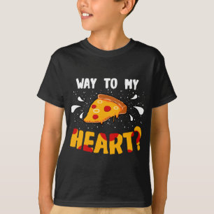 Pizza-weg naar mijn hartcitaat Funny Pizza Lover Q T-shirt