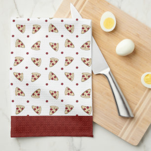 Pizza White Kitchen Towel Theedoek
