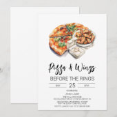 Pizza & Wings voor de Ringen Uitnodiging (Voorkant / Achterkant)