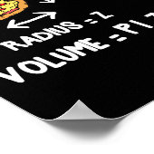 Pizza Wiskunde Circle Mathmatica Formulas Poster (Hoek)