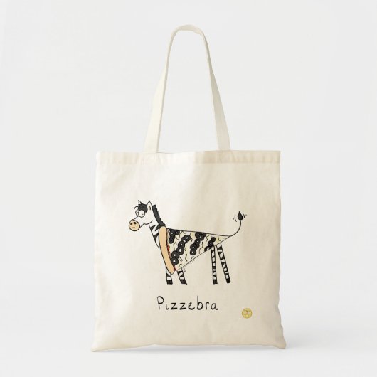 Pizza Zebra Cute Kinder Cartoon Tote Bag (Voorkant)