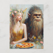 Pizzaavond met Sasquatch en de fee Briefkaart (Voorkant)
